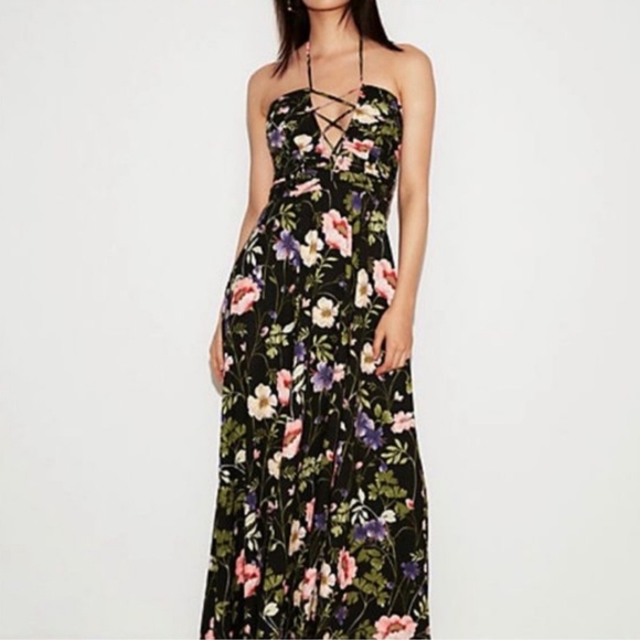 Express Dresses & Skirts - Express flower printed maxi dress. Size 2.